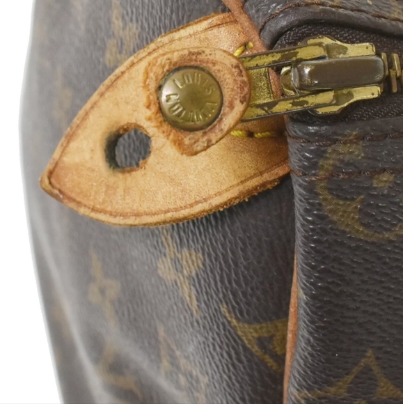 LOUIS VUITTON LV SPEEDY 35 TRAVEL HAND BAG MONOGRAM LEATHER BROWN M41524 62JD308 - Picture 7 of 10